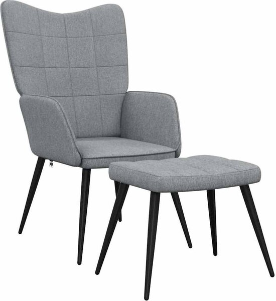 VidaXL Relaxační židle se stoličkou textil [327952] Barva: Modrá