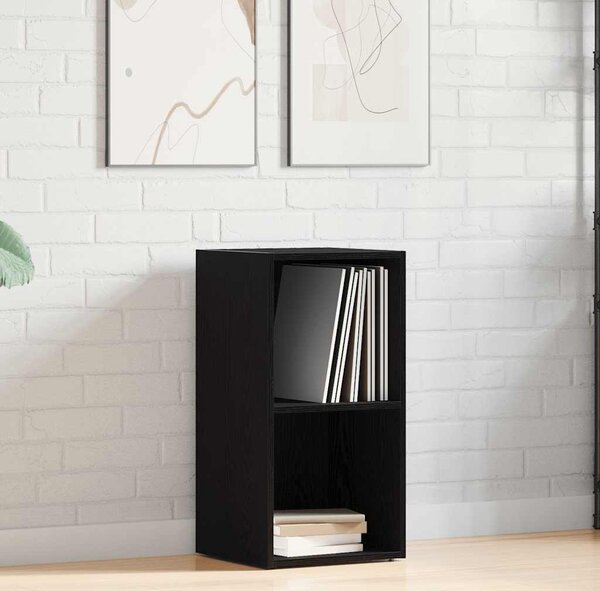VidaXL Úložný box na LP desky 71 x 34 x 36 cm kompozitní dřevo [815254] Barva: Černý dub