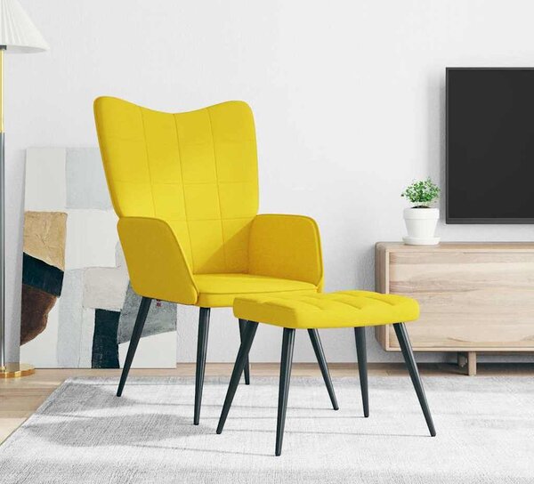 VidaXL Relaxační židle se stoličkou textil [327952] Barva: Modrá