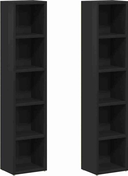VidaXL Skříňky na CD 2 ks 21 x 16 x 93,5 cm dřevotříska [802703] Barva: Bílá