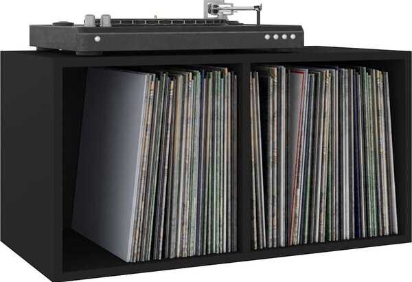 VidaXL Úložný box na LP desky 71 x 34 x 36 cm kompozitní dřevo [815254] Barva: Černý dub