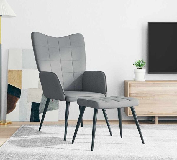 VidaXL Relaxační židle se stoličkou textil [327952] Barva: Modrá