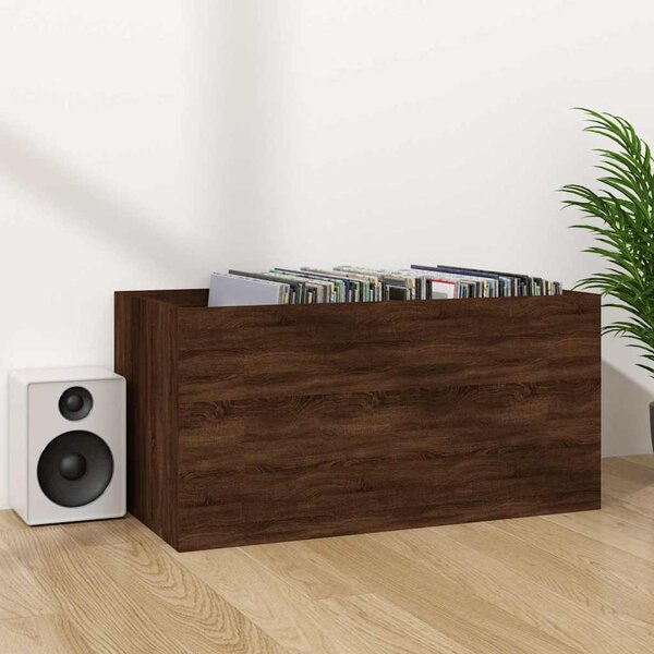 VidaXL Úložný box na LP desky 71 x 34 x 36 cm kompozitní dřevo [815254] Barva: Černý dub