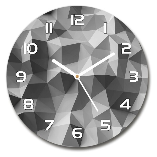 Skleněné hodiny kulaté Abstraktní trojúhelníky pl_zso_30_f_105539676