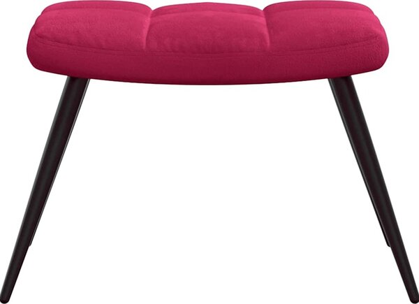 VidaXL Relaxační křeslo se stoličkou samet [328089] Barva: Černá