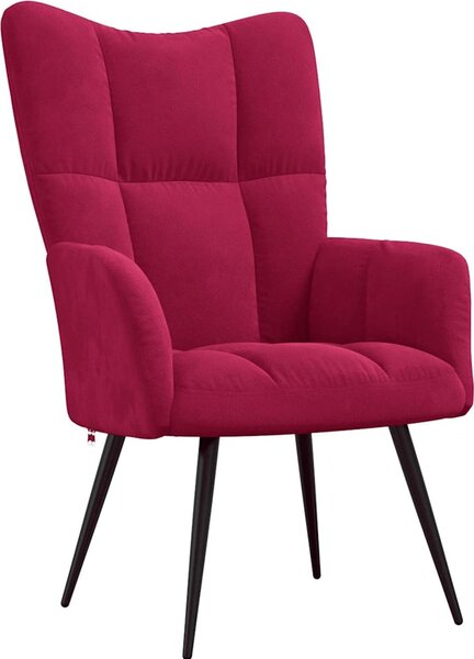 VidaXL Relaxační křeslo se stoličkou samet [328089] Barva: Černá