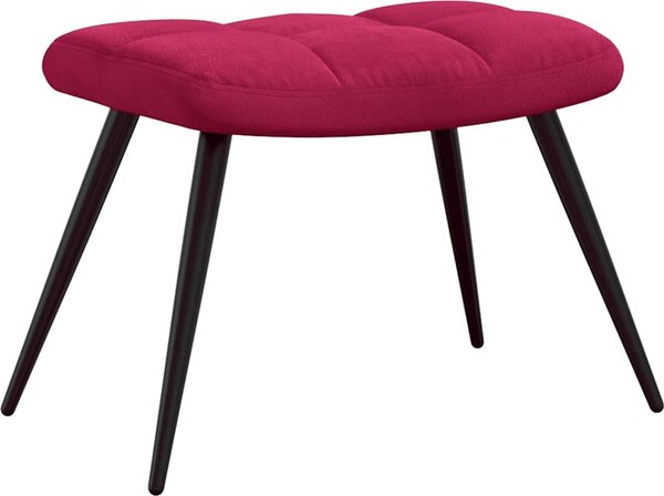 VidaXL Relaxační křeslo se stoličkou samet [328089] Barva: Černá