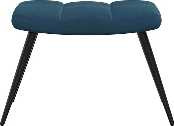 VidaXL Relaxační křeslo se stoličkou samet [328089] Barva: Černá