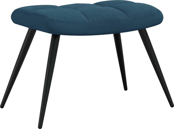 VidaXL Relaxační křeslo se stoličkou samet [328089] Barva: Černá