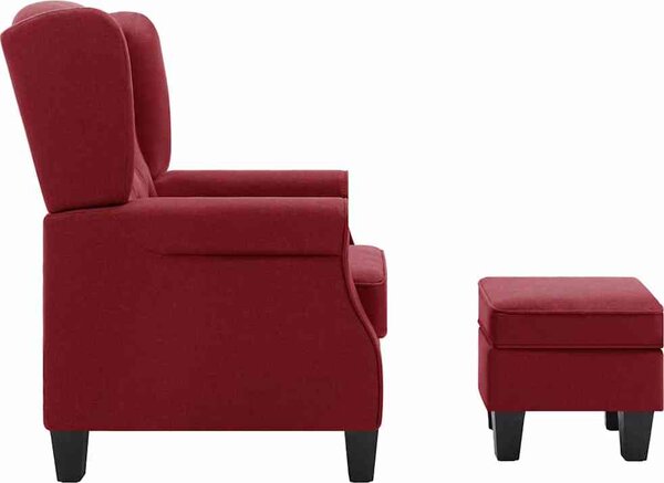 VidaXL Křeslo s podnožkou textil [320154] Barva: krémová