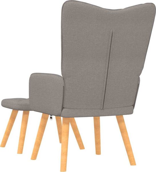 VidaXL Relaxační křeslo se stoličkou textil [327544] Barva: Tmavě šedá