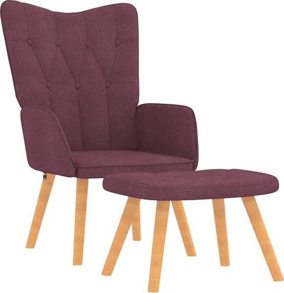 VidaXL Relaxační křeslo se stoličkou textil [327544] Barva: Tmavě šedá