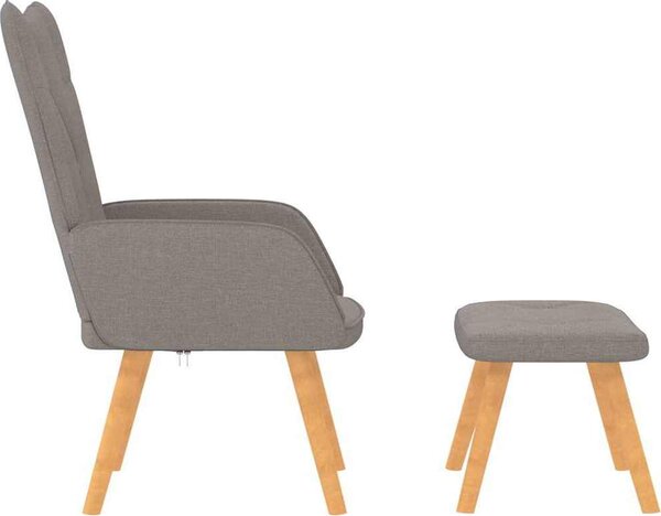 VidaXL Relaxační křeslo se stoličkou textil [327544] Barva: Tmavě šedá