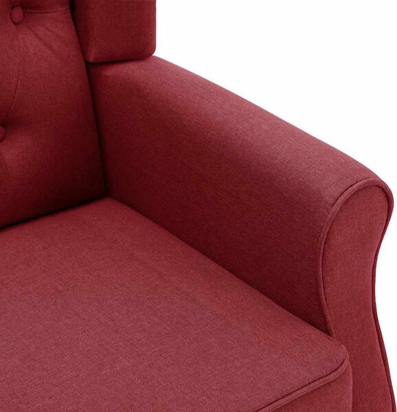 VidaXL Křeslo s podnožkou textil [320154] Barva: krémová