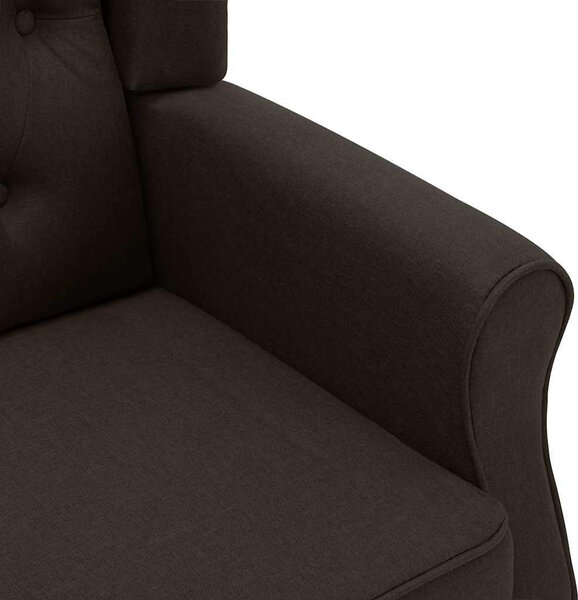 VidaXL Křeslo s podnožkou textil [320154] Barva: krémová