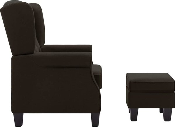 VidaXL Křeslo s podnožkou textil [320154] Barva: krémová