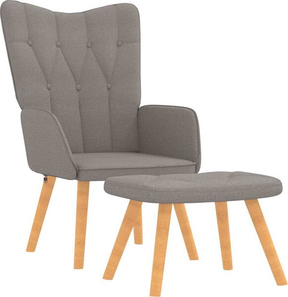 VidaXL Relaxační křeslo se stoličkou textil [327544] Barva: Tmavě šedá