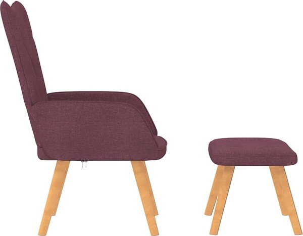 VidaXL Relaxační křeslo se stoličkou textil [327544] Barva: Tmavě šedá