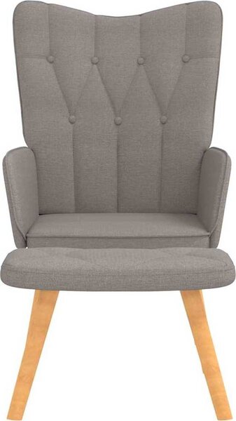 VidaXL Relaxační křeslo se stoličkou textil [327544] Barva: Tmavě šedá