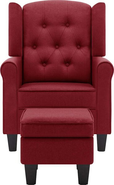 VidaXL Křeslo s podnožkou textil [320154] Barva: krémová