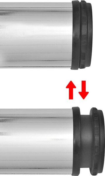 VidaXL 4 stolové nohy s nastavitelnou výškou , 870 mm [242134] Barva: Černá