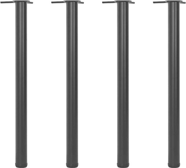 VidaXL 4 stolové nohy s nastavitelnou výškou , 870 mm [242134] Barva: Černá