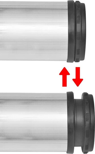 VidaXL 4 stolové nohy s nastavitelnou výškou , 870 mm [242134] Barva: Černá