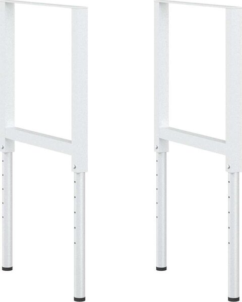 VidaXL Nastavitelné rámy pracovního stolu 2 ks kov 55 x (69–95,5) cm [147931] Barva: Šedá
