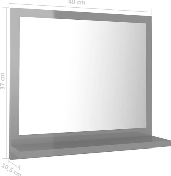 VidaXL Koupelnové zrcadlo 40 x 10,5 x 37 cm dřevotříska [804561] Barva: dub sonoma