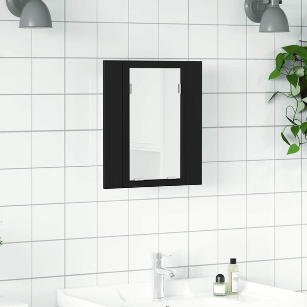 VidaXL Koupelnová skříňka se zrcadlem a LED 40x12x45 cm [804949] Barva: Betonová šedá