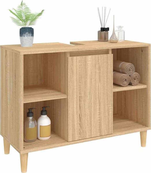 VidaXL Skříňka pod umyvadlo 80x33x60 cm kompozitní dřevo [821291] Barva: artisian oak