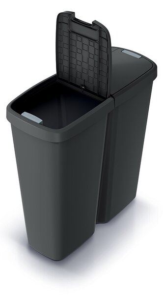 Prosperplast Odpadkový koš COMPACTO DUA 50 L černý