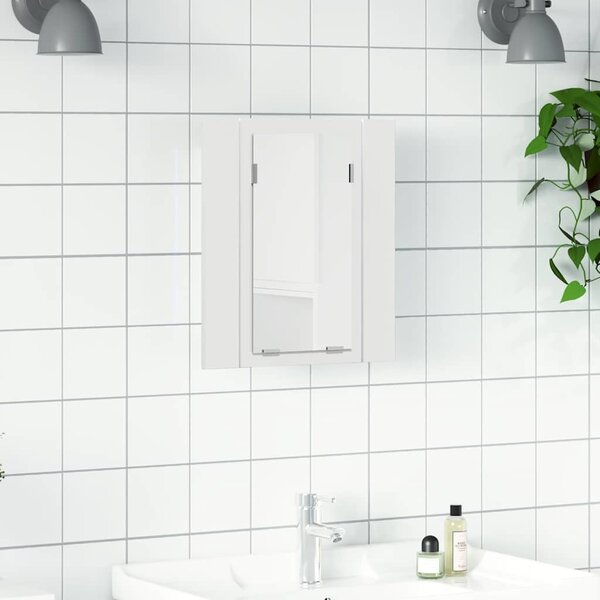 VidaXL Koupelnová skříňka se zrcadlem a LED 40x12x45 cm [804949] Barva: Betonová šedá
