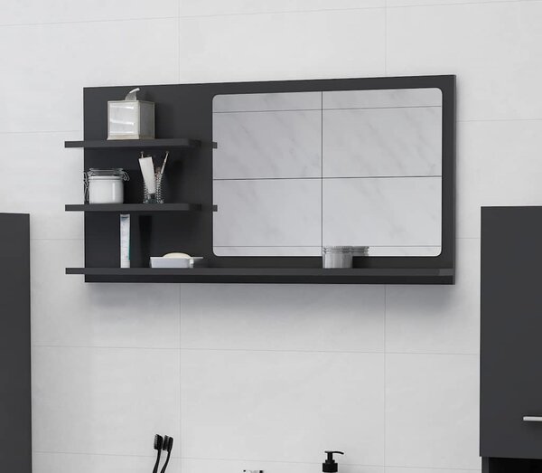 VidaXL Koupelnová skříňka se zrcadlem 90x11x45 cm kompozit [805022] Barva: Bílá
