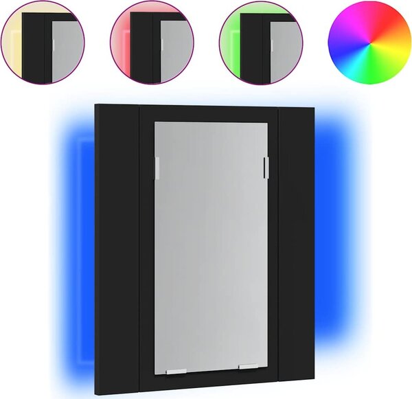 VidaXL Koupelnová skříňka se zrcadlem a LED 40x12x45 cm [804949] Barva: Betonová šedá