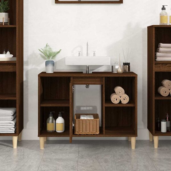 VidaXL Skříňka pod umyvadlo 80x33x60 cm kompozitní dřevo [821291] Barva: artisian oak