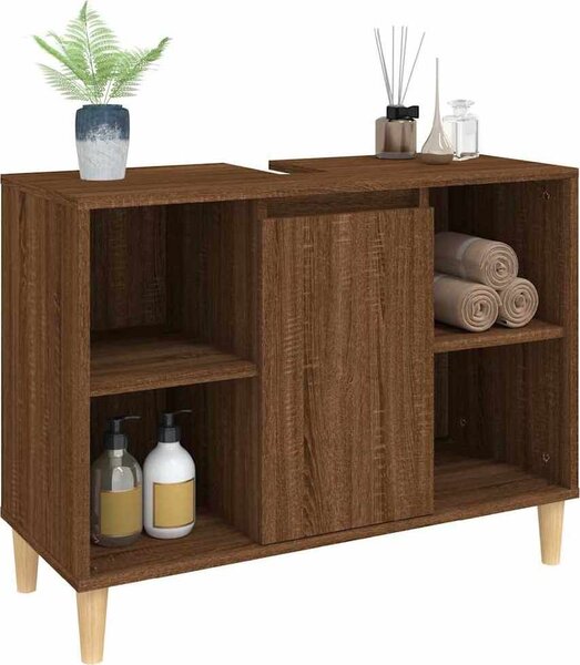VidaXL Skříňka pod umyvadlo 80x33x60 cm kompozitní dřevo [821291] Barva: artisian oak