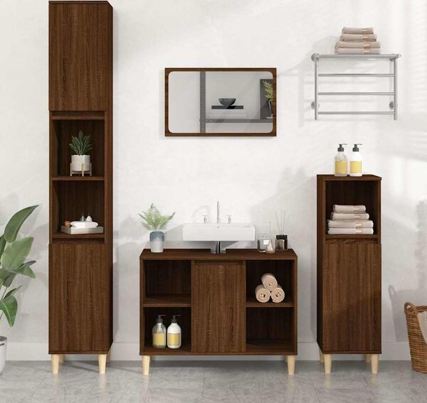 VidaXL Skříňka pod umyvadlo 80x33x60 cm kompozitní dřevo [821291] Barva: artisian oak