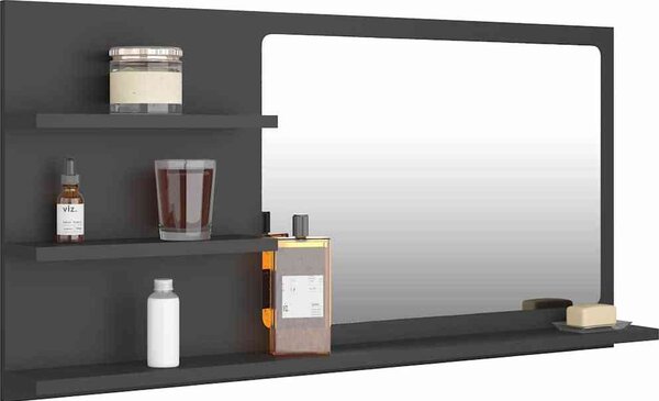 VidaXL Koupelnová skříňka se zrcadlem 90x11x45 cm kompozit [805022] Barva: Bílá