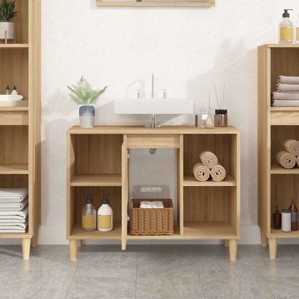 VidaXL Skříňka pod umyvadlo 80x33x60 cm kompozitní dřevo [821291] Barva: artisian oak
