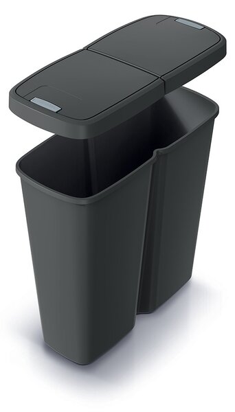 Prosperplast Odpadkový koš COMPACTO DUA 50 L černý