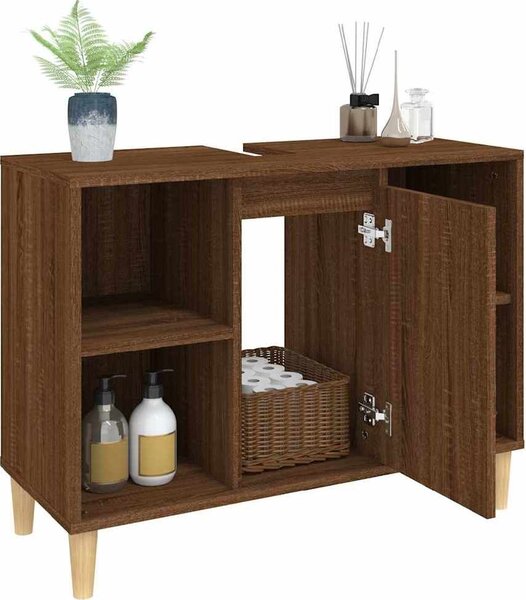 VidaXL Skříňka pod umyvadlo 80x33x60 cm kompozitní dřevo [821291] Barva: artisian oak