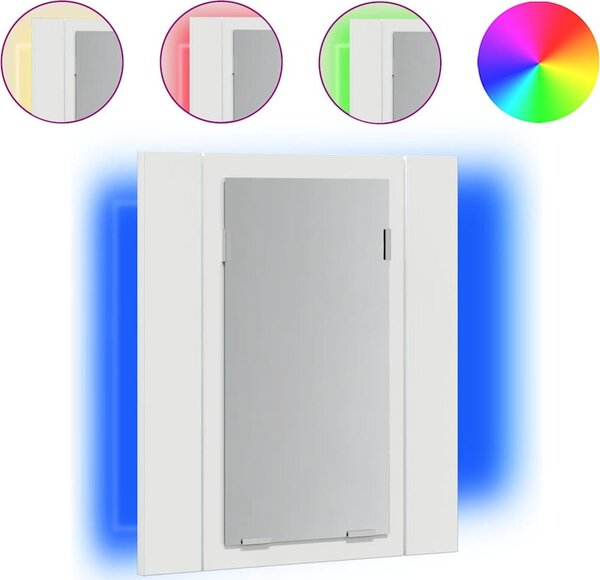 VidaXL Koupelnová skříňka se zrcadlem a LED 40x12x45 cm [804949] Barva: Betonová šedá