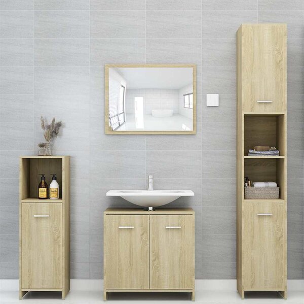 VidaXL Koupelnová skříňka 30 x 30 x 95 cm kompozitní dřevo [802591] Barva: Bílá