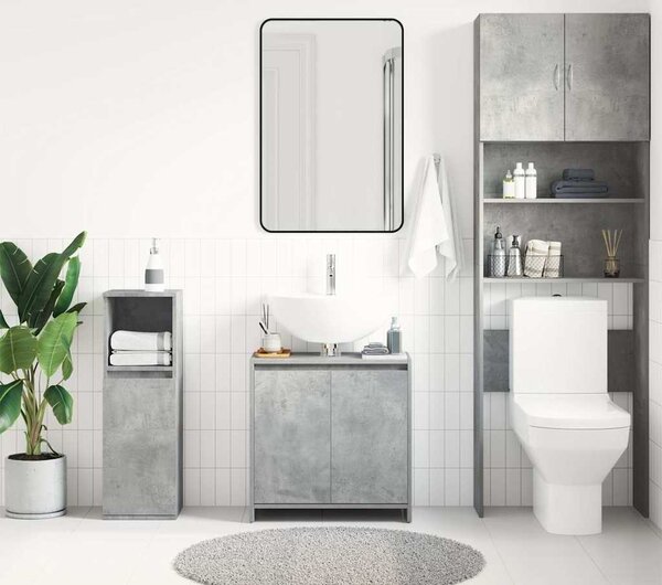 VidaXL Koupelnová skříňka 60 x 33 x 61 cm dřevotříska [802646] Barva: Betonová šedá