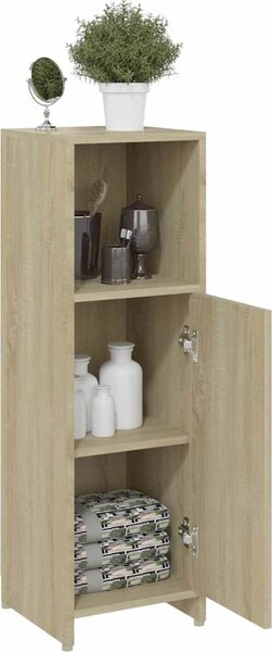 VidaXL Koupelnová skříňka 30 x 30 x 95 cm kompozitní dřevo [802591] Barva: Bílá