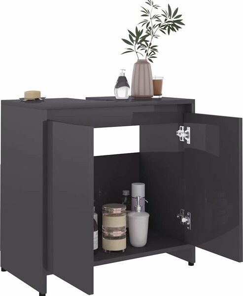 VidaXL Koupelnová skříňka 60 x 33 x 61 cm dřevotříska [802646] Barva: Betonová šedá