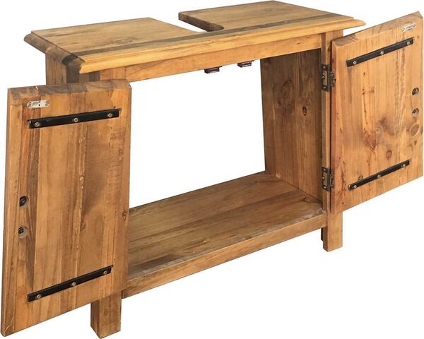 VidaXL Koupelnová skříňka pod umyvadlo masivní borové dřevo 70x32x63cm [246035]