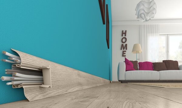 Obvodová soklová lišta plastová (pro PVC a vinyl) hikor pasadena - 250cm