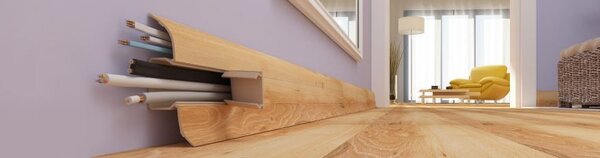 Obvodová soklová lišta plastová (pro PVC a vinyl) hikor pasadena - 250cm